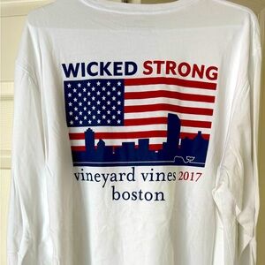Vineyard Vines Boston Wicked Strong 2017 long sleeve tee shirt in size large